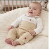 BW-13-455: Baby Unisex Quilted 2 Piece Dungaree Outfit - Hug Me (NB-6 Months)